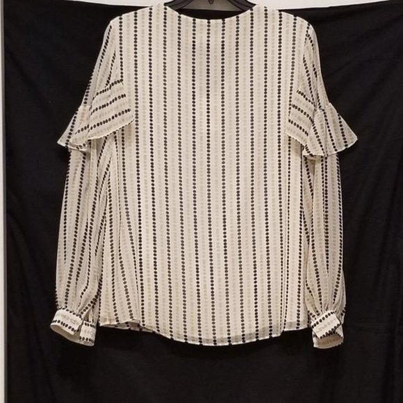 CK Ruffled-Sleeve Blouse - Picture 6 of 8